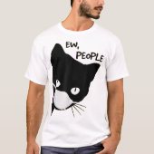 にゃんこマスク 黒猫デザイン Tシャツ (正面)