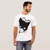 にゃんこマスク 黒猫デザイン Tシャツ (正面フル)