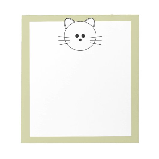 「にゃんこ」メモ帳 ノートパッド (正面)