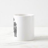 "にゃんだってにゃんだ" 黒猫マグカップ コーヒーマグカップ (中央)