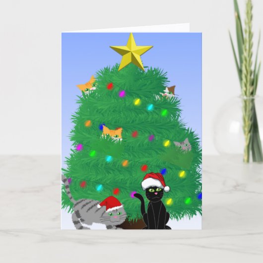 にゃんとクリスマス カード (正面)