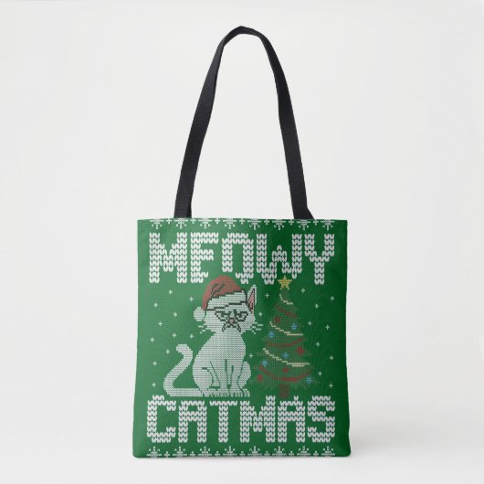 にゃんと猫クリスマス、汚らしい動物め トートバッグ (正面)