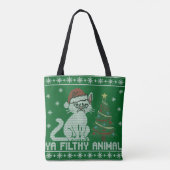 にゃんと猫クリスマス、汚らしい動物め トートバッグ (裏面)