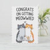 にゃんと結婚おめでとう Funny Cat Wedding シーズンカード (スタンド正面)