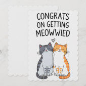 にゃんと結婚おめでとう Funny Cat Wedding シーズンカード (正面/裏面)