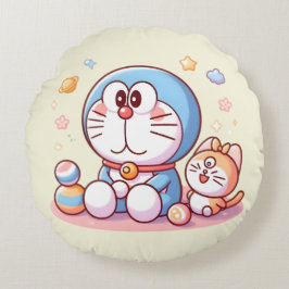 にゃんにゃんねこ と ドラえもん ラウンドクッション