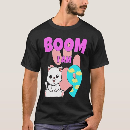 にゃんにゃんわたしは9歳 Tシャツ (正面)