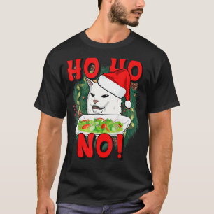 にゃんにゃん ノー スマッジ 猫 サンタ コスチューム クリスマス おかしい Tシャツ