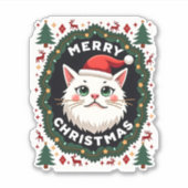 にゃんにゃんSmudgeくんのユガイなクリスマスセーター (1) シール (正面)