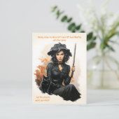 にゃんぱるベビーシッター　ハロウィン　バジェット　ポストカード ポストカード (スタンド正面)