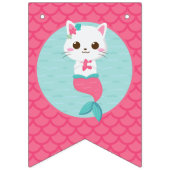 にゃんメイド マーメイド 猫 誕生日 バunting フラッグ (第1の旗)