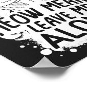 「にゃん」は放っておいて Funny Cat - 白 ポスター (角)