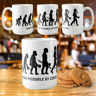 ~によおもしろいって可能になる進化 コーヒーマグカップ