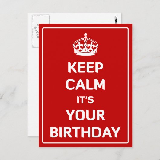 によってあなたの誕生日である平静を保って下さい ポストカード (正面/裏面)