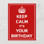 によってあなたの誕生日である平静を保って下さい ポストカード (正面)
