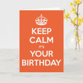 によってあなたの誕生日-オレンジである平静を保って下さい カード (黄色い花)