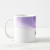 *~*によっては抽象的な水彩画のラベンダーのマゼンタが呼吸します コーヒーマグカップ (左)