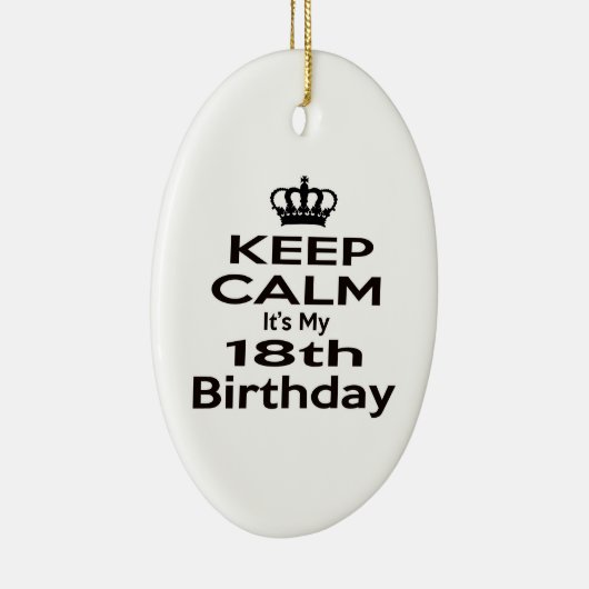 によって私の第18誕生日である平静を保って下さい セラミックオーナメント (右)