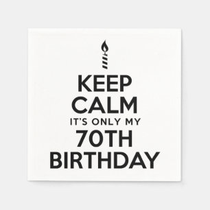 によって私の第70誕生日だけである平静を保って下さい スタンダードカクテルナプキン