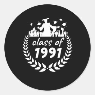 ～による1991年の卒業又は懇親会デザイン ラウンドシール