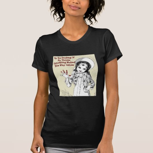 によ突き刺の私親指 Tシャツ (正面)