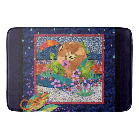 にわか雨の食事の木枠かバス・マットを捨てて下さい バスマット (正面)