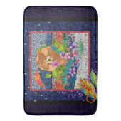 にわか雨の食事の木枠かバス・マットを捨てて下さい バスマット (正面縦)