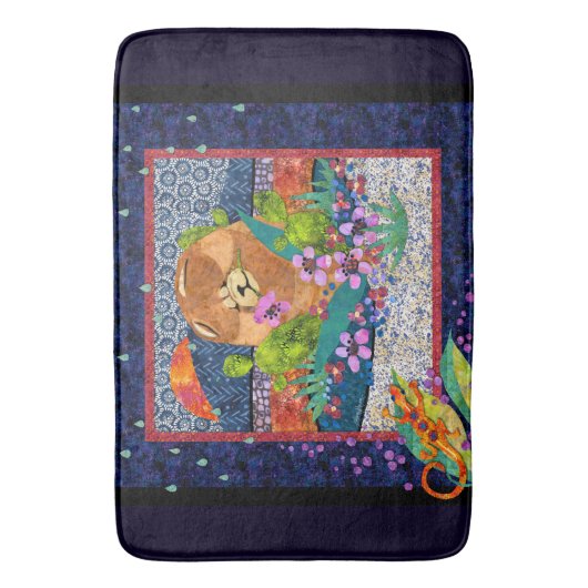 にわか雨の食事の木枠かバス・マットを捨てて下さい バスマット (正面縦)