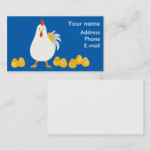 【にわとりとひよこ(水彩)】 A chicken and chicks (Watercolor) 名刺 (正面/裏面)