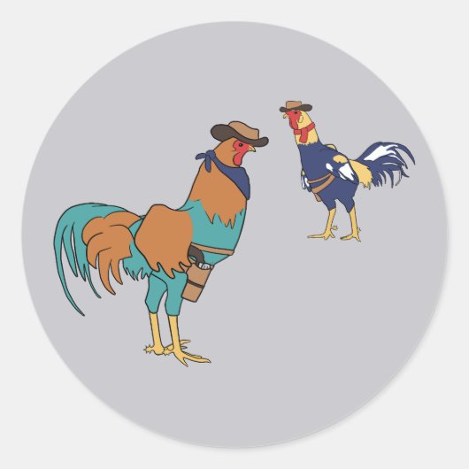 にわとりのライバル ラウンドシール (正面)