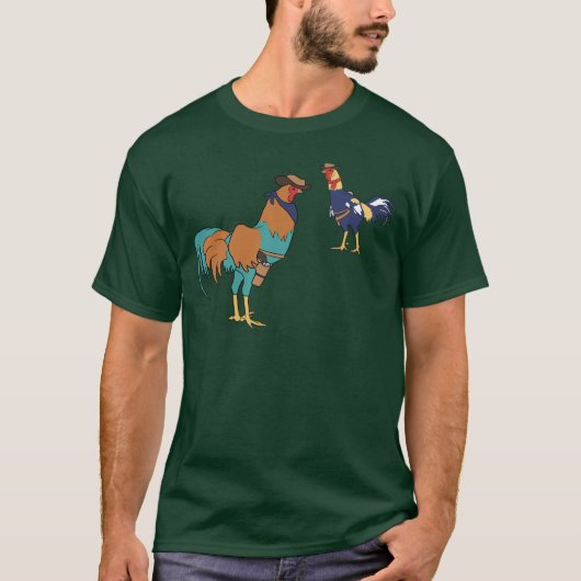にわとりのライバル Tシャツ (正面)