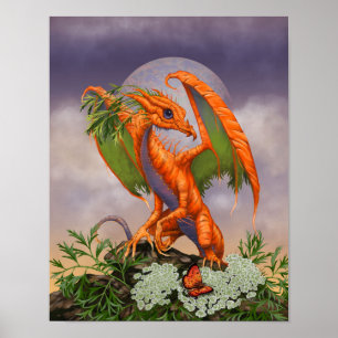にんじんのドラゴン11x14 (4x6は持ち上げ、) ポスター