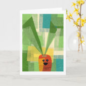 にんじんの挨拶状 カード (黄色い花)