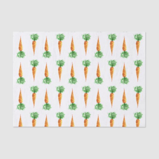 にんじんの水彩画パターン 薄葉紙 (正面)