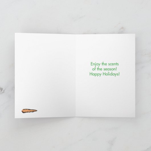 にんじんの臭いの幸せな休日の冗談の紙カード シーズンカード (内部)