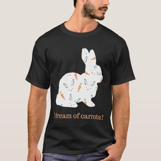 にんじんを夢見るバニー好き Tシャツ (正面)