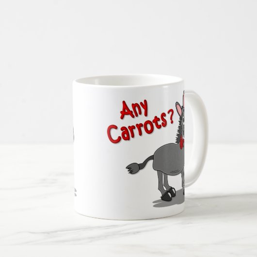 にんじんを頼んでいるろば コーヒーマグカップ (正面右)