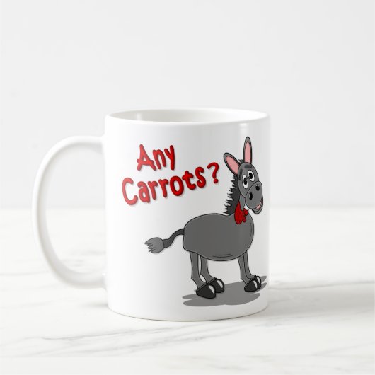 にんじんを頼んでいるろば コーヒーマグカップ (左)