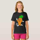 にんじんサッカー選手サッカー Tシャツ (正面フル)