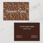 にんじんハルワデザート甘いフードパターン 名刺 (正面/裏面)