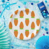 にんじんパターンプレート ペーパープレート (パーティー)