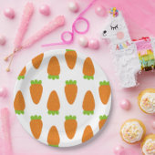 にんじんパターンプレート ペーパープレート (パーティー)