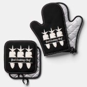 にんじんモノグラム 鍋つかみ&鍋敷きセット (正面/裏面)