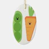 にんじん及びエンドウ豆 セラミックオーナメント (右)