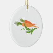 にんじん及びエンドウ豆 セラミックオーナメント (右)