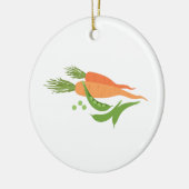 にんじん及びエンドウ豆 セラミックオーナメント (左)