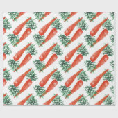 にんじん水彩ギフト ラッピングペーパー (フラット)