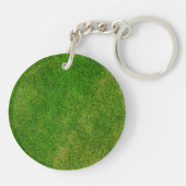 にんじん草の中の可愛い耳の垂れたウサギ キーホルダー (裏面)