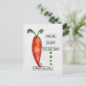 にんじん葉書おもしろい – 野菜 – いいね ポストカード (スタンド正面)