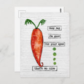 にんじん葉書おもしろい – 野菜 – いいね ポストカード (正面/裏面)